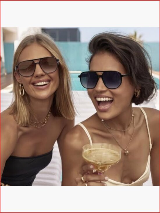 Retro Aviator Sunglasses TR90 Frame UV400 Protection Unisex main image 5
